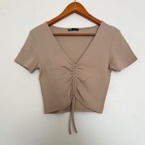 Zara ruched crop top